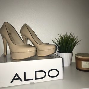 Tan ALDO stilettos